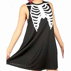 Iron Fist Bone In Trapeze Tank Dress Black L